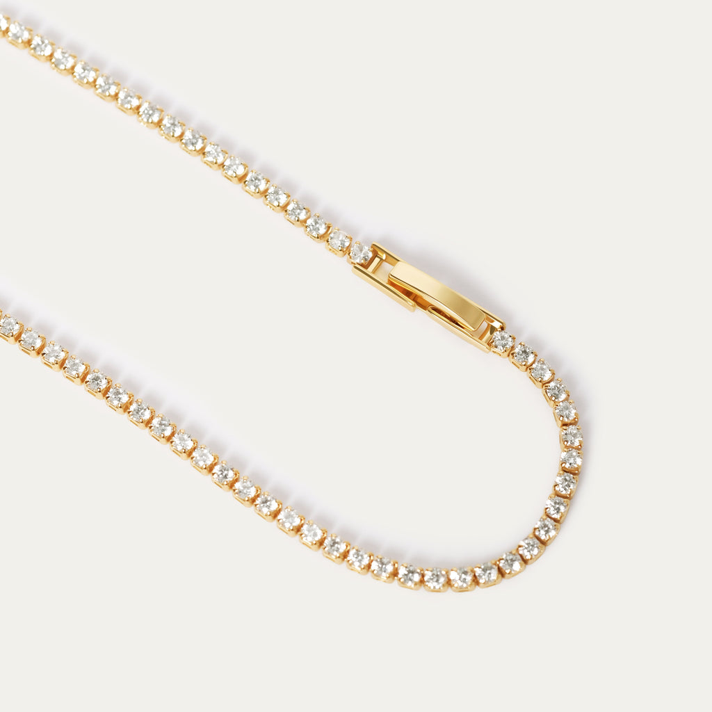 Tenisia Biggie CZ Bracelet (18K Gold Brass)