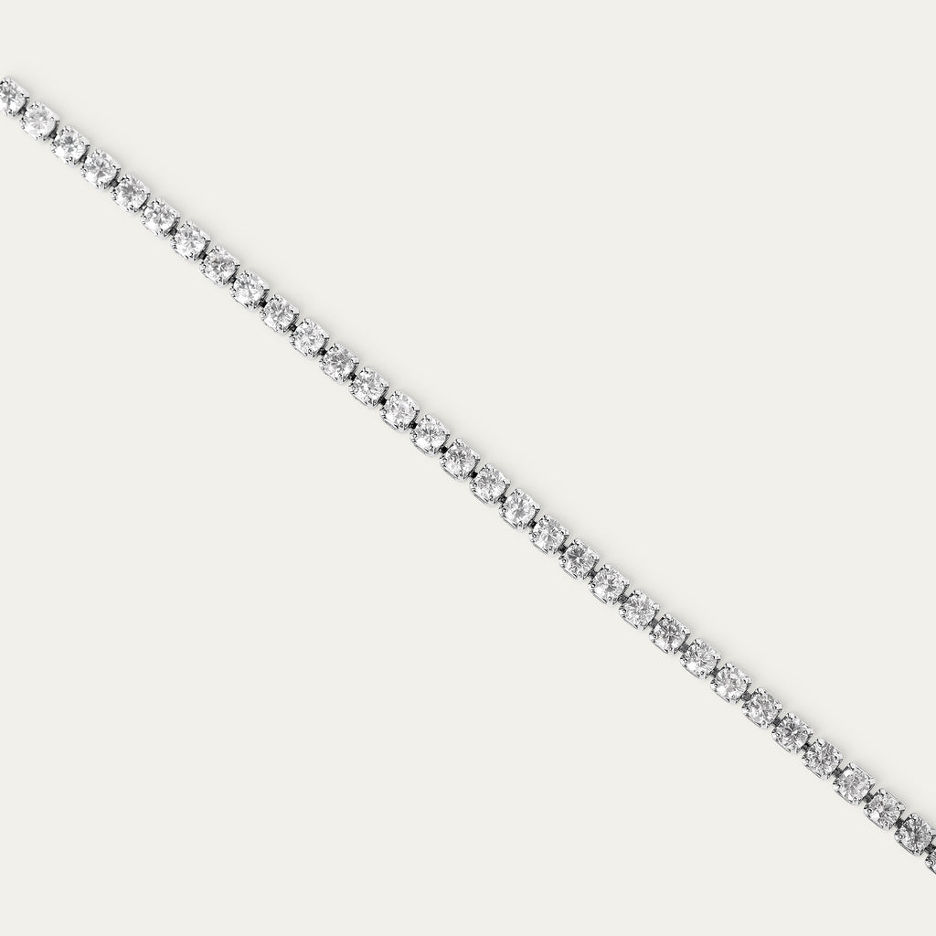 Tenisia Tiny CZ Bracelet (Silver Brass)